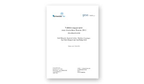 Dieses Bild zeigt das Titelblatt: "Validierungsprojekt zum deutschen Zensus 2011 Abschlussbericht"