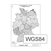 This picture shows a map of Germany in german language