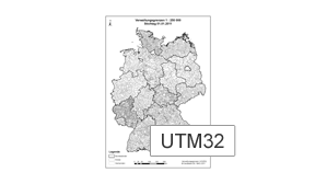 This picture shows a map of Germany in german language
