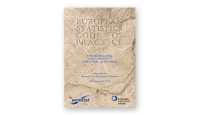 This photo shows the cover of "European Statistics Code of Practice"